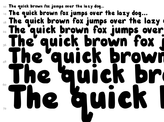 DJB Hunky Chunk font waterfall